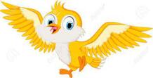 Yelow Bird Will Land Fly Royalty Free Cliparts, Vectors, And Stock  Illustration. Image 57320266.