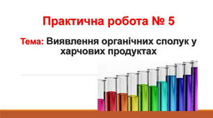 (Копія) Практична робота №5 "Виявлення органічних сполук у харчових продуктах"