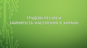 (Копія) Трудові ресурси. Зайнятість населення.