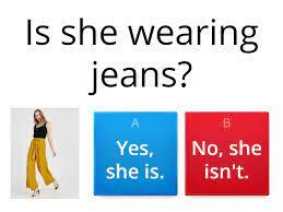 Is he/she wearing...? - Quiz
