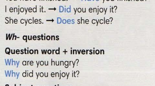Word order in questions 1