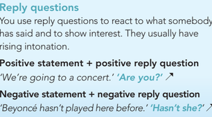 Question tags and reply questions