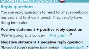 Question tags and reply questions