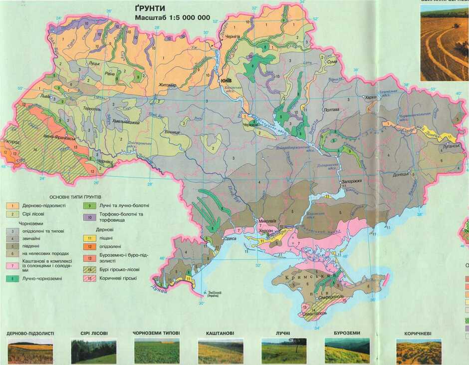 Черноземы украины карта