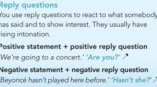 Question tags and reply questions SB