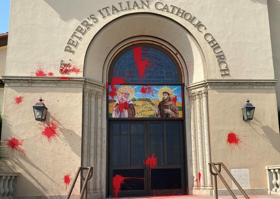 St. Peter's Church in LA struck by vandals | Angelus News