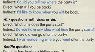 Indirect questions