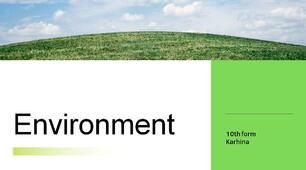 Презентація до уроку на тему "Environment"