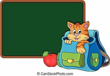 Katze in der schultasche. | CanStock