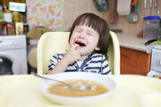 Crying Little Boy with Soup Stock Photo - Image of beautiful, upset: 57657266