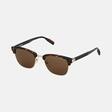Rectangular Gold-Coloured Sunglasses with Brown-Coloured Acetate Frame - Sunglasses – Montblanc® PE