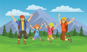 Family Camping Clip Art