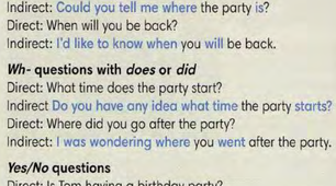 Indirect questions