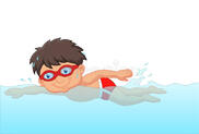 Cartoon Little Boy Swimmer in the Swimming Pool Stock Vector - Illustration of mascot, happy: 56088487