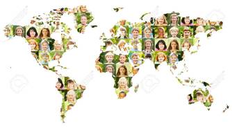 Collage Of Children's Portraits On World Map As A Diverse Concept For World Population, Childhood And Society Stock Photo, Picture And Royalty Free Image. Image 116819499.