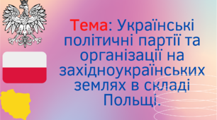 Українські політичні партії та організації на західноукраїнських землях в складі Польщі