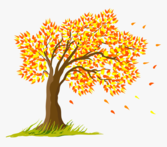 Transparent Seasons Clip Art - Autumn Trees Drawing, HD Png Download , Transparent Png Image - PNGitem