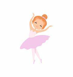 Lovely little ballerina dancing girl ballet vector | Little ballerina, Girl cartoon, Ballerina dancing
