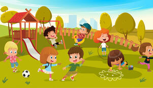 Cartoon Kids Playing Outside Images – Browse 21,957 Stock Photos, Vectors, and Video | Adobe Stock