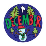 Color Example. December Coloring Pages for Kids Stock Illustration - Illustration of hand, graphic: 122416080