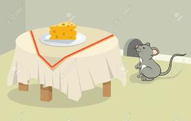 Funny Mouse And Cheese On The Table. Color Illustration Royalty Free Cliparts, Vectors, And Stock Illustration. Image 9934179.