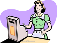 cashier Royalty Free Vector Clip Art illustration -peop2204-CoolCLIPS.com