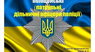 Поліцейські  (патрульні,  дільничні  офіцери  поліції).