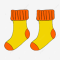 Cartoon Yellow Orange Socks Clipart, Sock, Clipart, Stick Figure PNG Transparent Clipart Image and PSD File for Free Download
