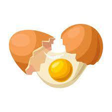 Broken Egg Vector Icon.Cartoon Vector Icon Isolated on White Background Broken Egg. Stock Vector - Illustration of isolated, natural: 177301938