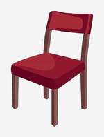 Pretty Chair Cartoon Illustration, Furniture, Chair, Beautiful PNG and Vector with Transparent Background for Free Download