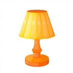 Premium Vector | Yellow cartoon electric lamp on a white background