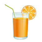 Glass with orange juice stock illustration. Illustration of food - 56217990