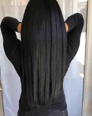 Audrey's Long Black Straight Hair Maintenance. - LA Beauty Guide | Straight hairstyles, Jet black hair, Long hair styles