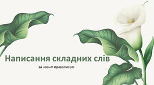 Презентація "Написання складних слів (за новим правописом)"