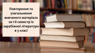 Презентація до уроку зарубіжної літератури у 5 класі "Повторення й узагальнення вивченого"
