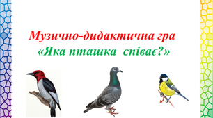 Музично-дидактична гра  "Яка пташка співає?"