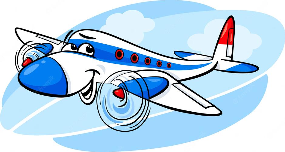 Premium Vector | Air plane cartoon illustration