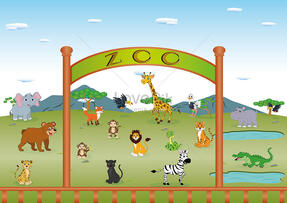 Cartoon zoo animals illustration image_picture free download 450003128_lovepik.com