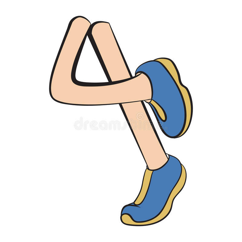 Cartoon running legs stock illustration. Illustration of running - 125221066