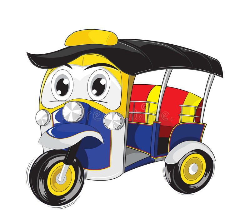 Tuk Tuk stock vector. Illustration of vintage, taxi, bangkok - 58779567