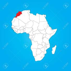 Eine Karte Von Afrika Mit Einem Ausgewählten Land Von Marokko Lizenzfreie Fotos, Bilder Und Stock Fotografie. Image 32386808.