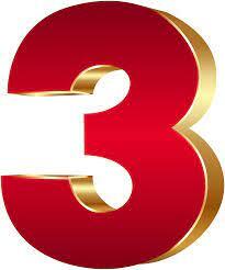 3D Number Three Red Gold PNG Clip Art Image​ | Gallery Yopriceville - High-Quality Free Images and Transparent PNG Clipart