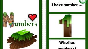 Картки для гри "I have who has". Numbers 1-100 in Minecraft style. This is for Summer Camp