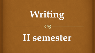 Writing and speaking term 2