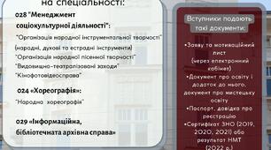Вступна кампанія 2022