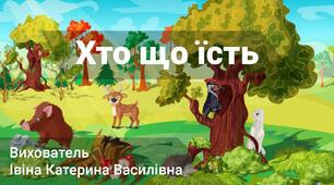 Дидактична Гра - Хто що їсть