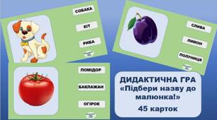 ДИДАКТИЧНА ГРА "ПІДБЕРИ НАЗВУ КАРТИНЦІ"