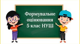 Картки для формувального оцінювання. 5 клас НУШ