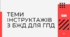 Теми інструктажів з БЖД для ГПД