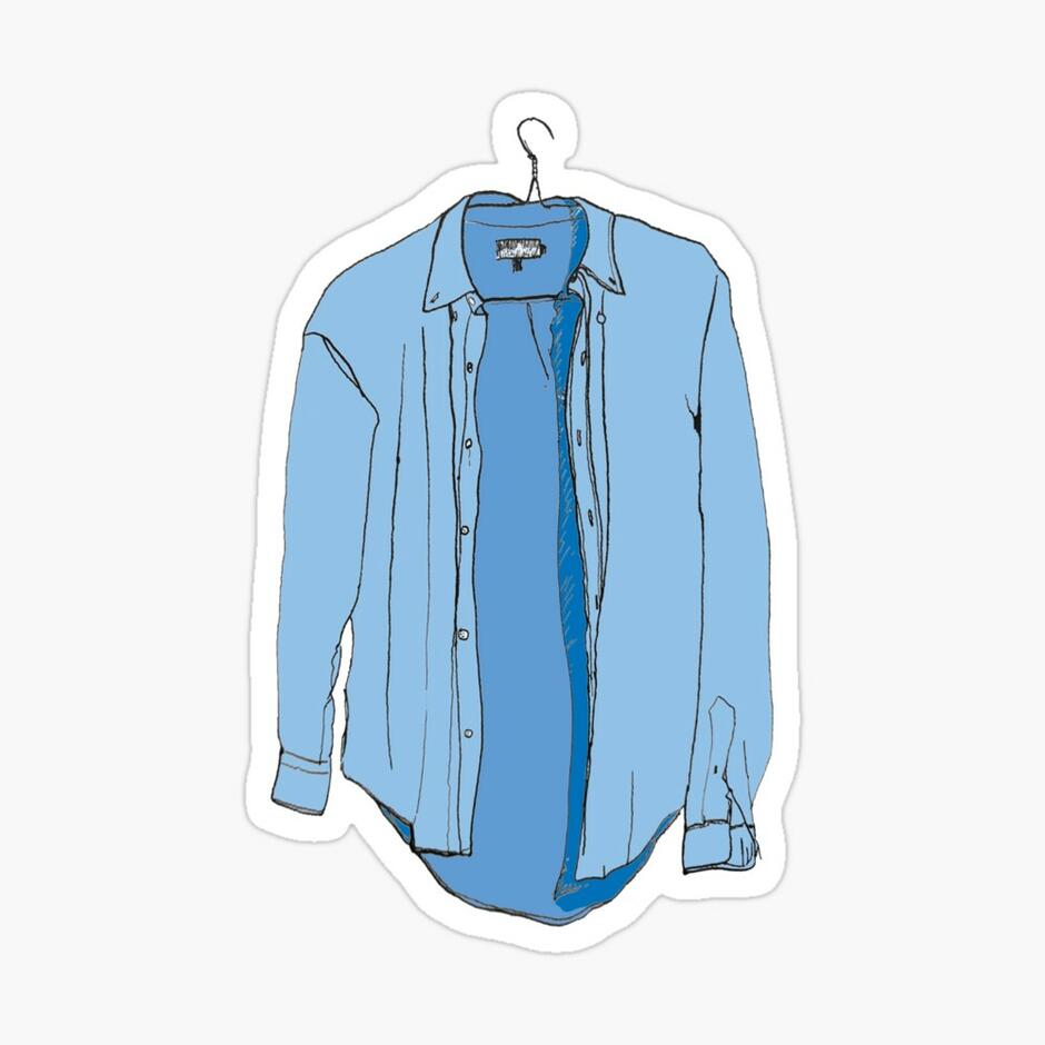 Blue Shirt - dress shirt ink drawing " Photographic Print by EmilyBickell | Redbubble